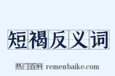 短褐反义词是什么意思的图片